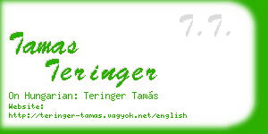 tamas teringer business card